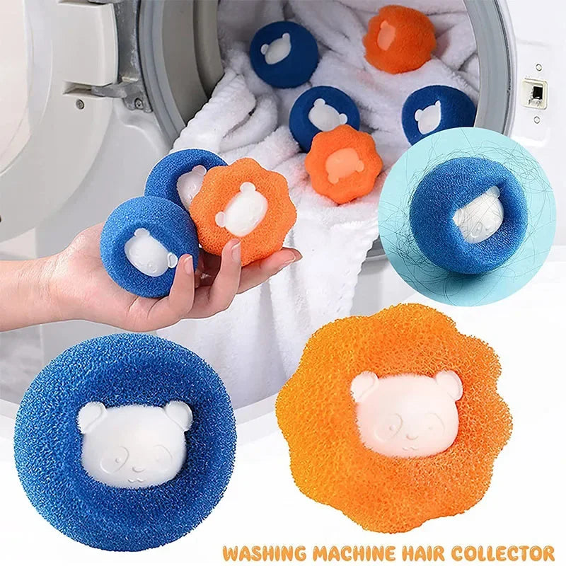 Boules attrape-poils machine à laver — Réutilisables, anti-peluches