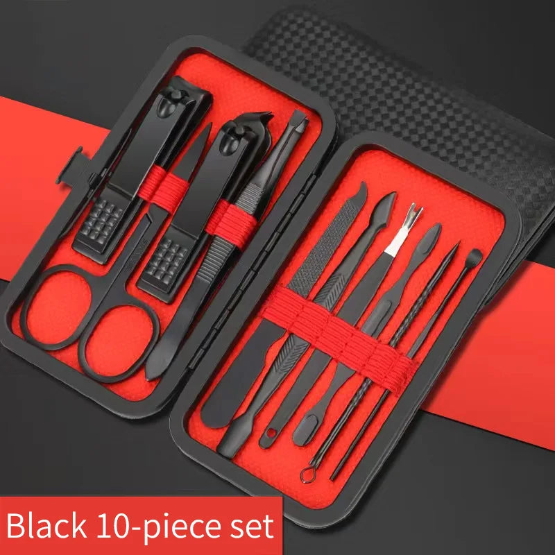 Kit Manucure & Pédicure Professionnel – Noir