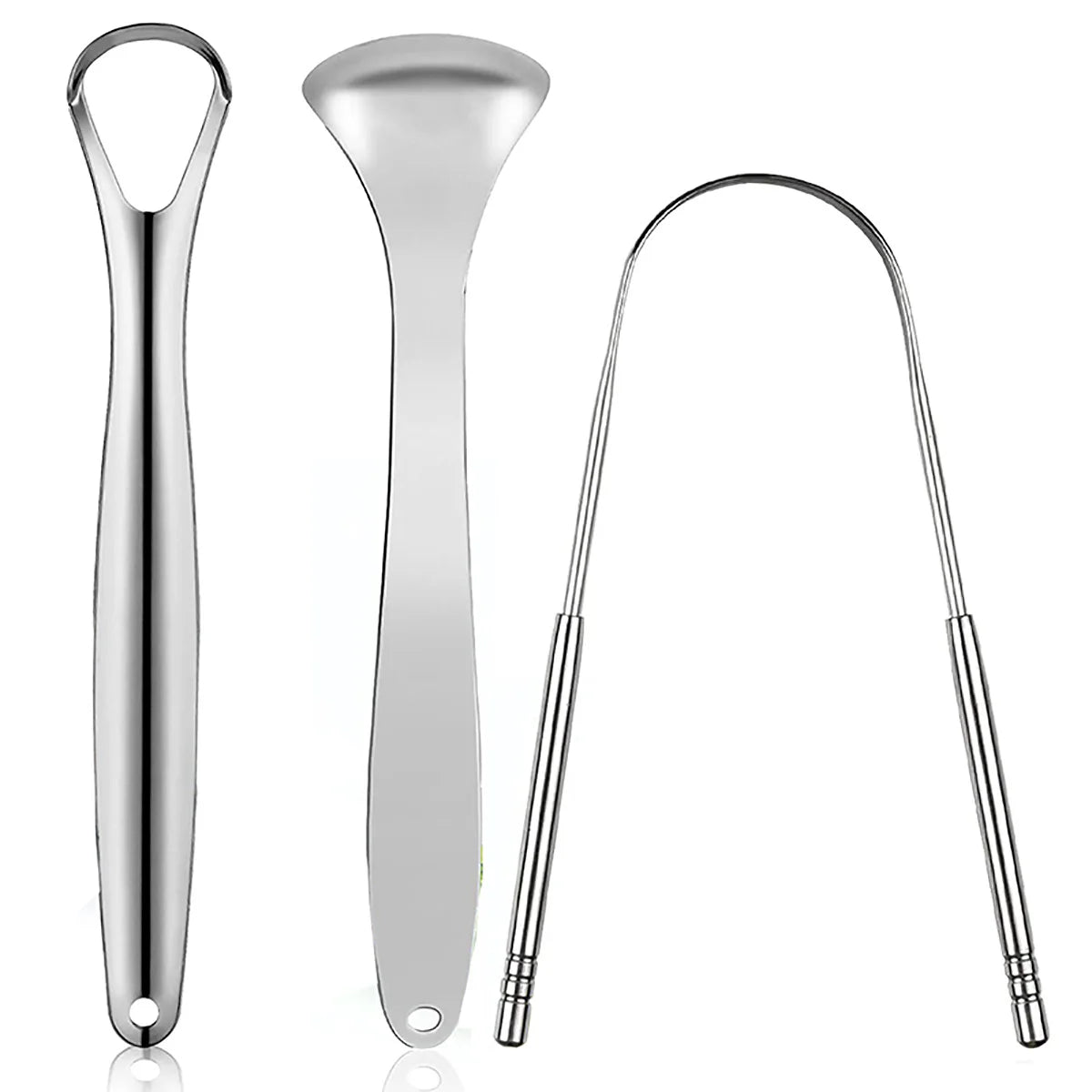 Gratte-langue inox — Hygiène bucco-dentaire, réutilisable