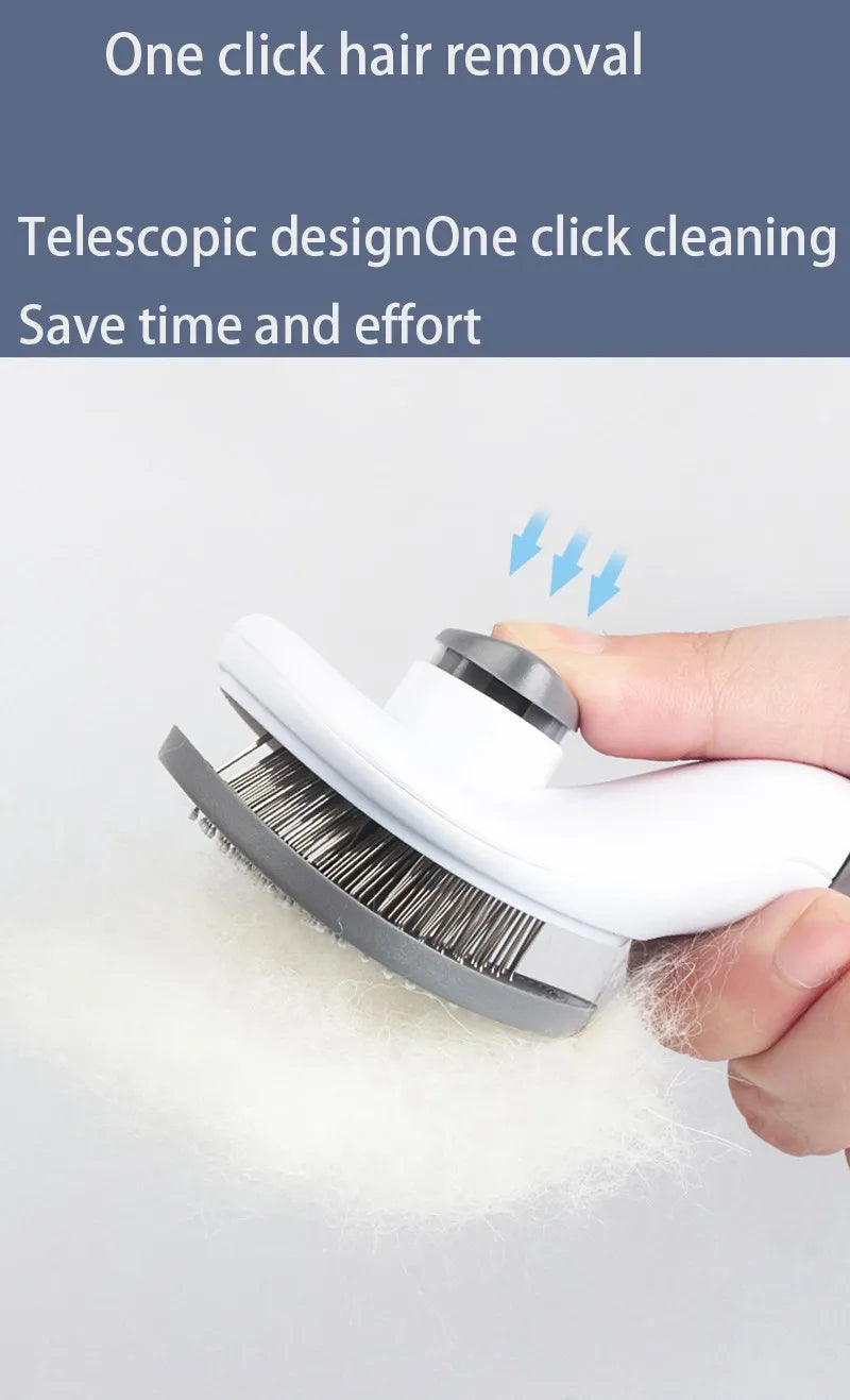 Brosse One-Click Attrape-Poils Animaux — Chien & Chat