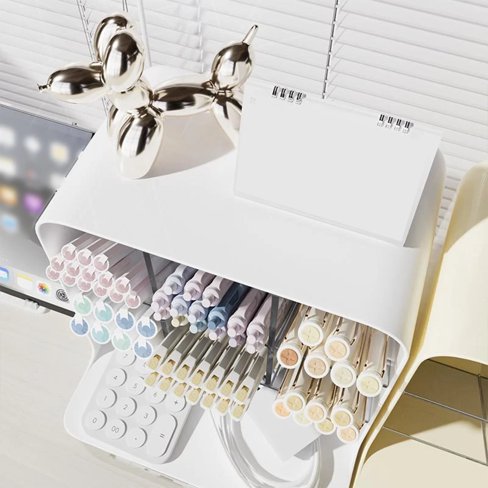 Organisateur Bureau Acrylique Multi-niveaux Transparent