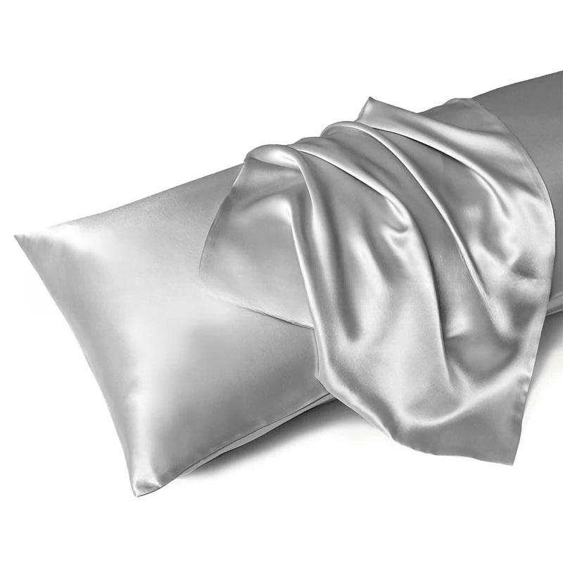 Taie d'Oreiller Satin Paire x2 — Anti-Allergie Fermeture Enveloppe