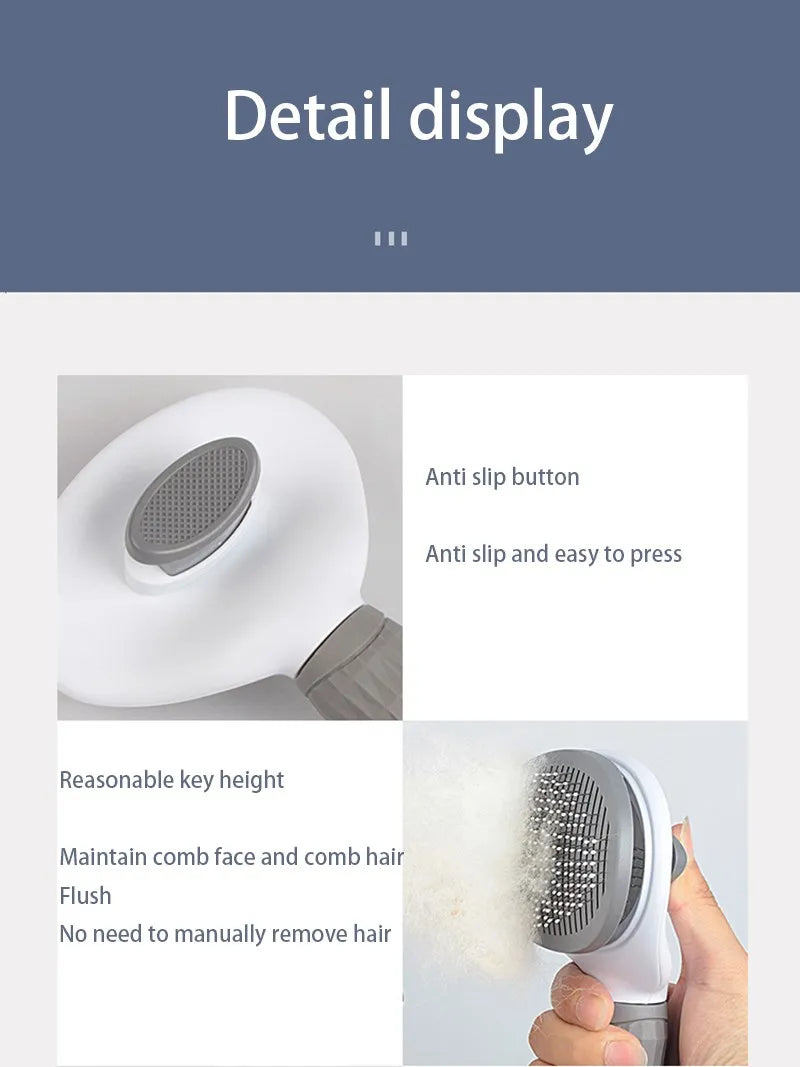 Brosse One-Click Attrape-Poils Animaux — Chien & Chat