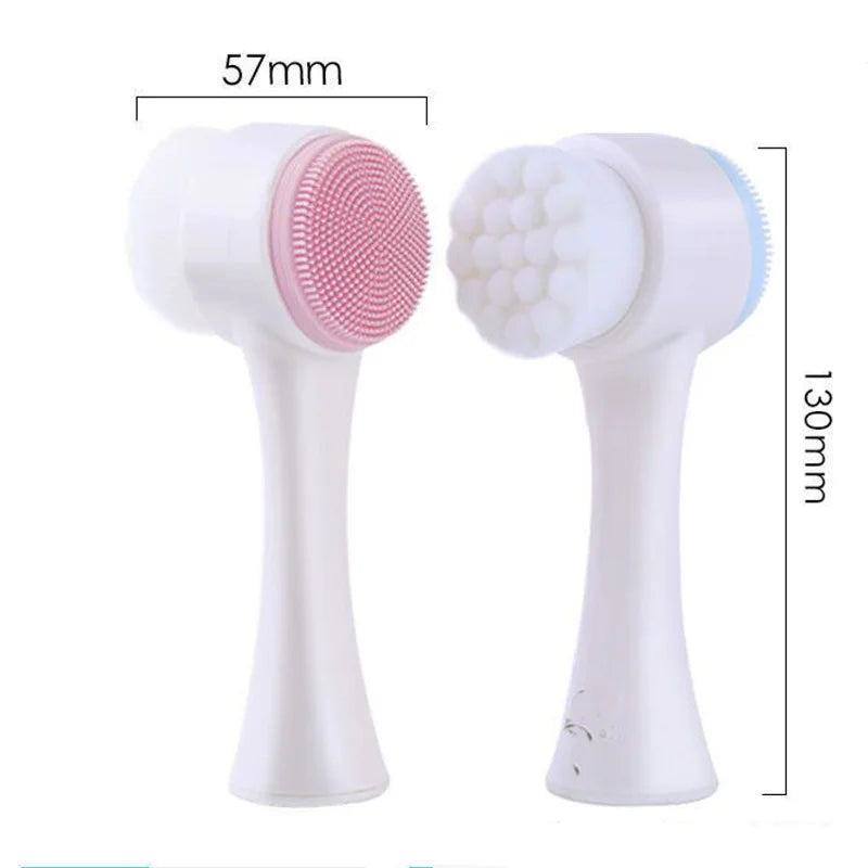 Brosse Nettoyante Visage Silicone — Double Face, Exfoliante