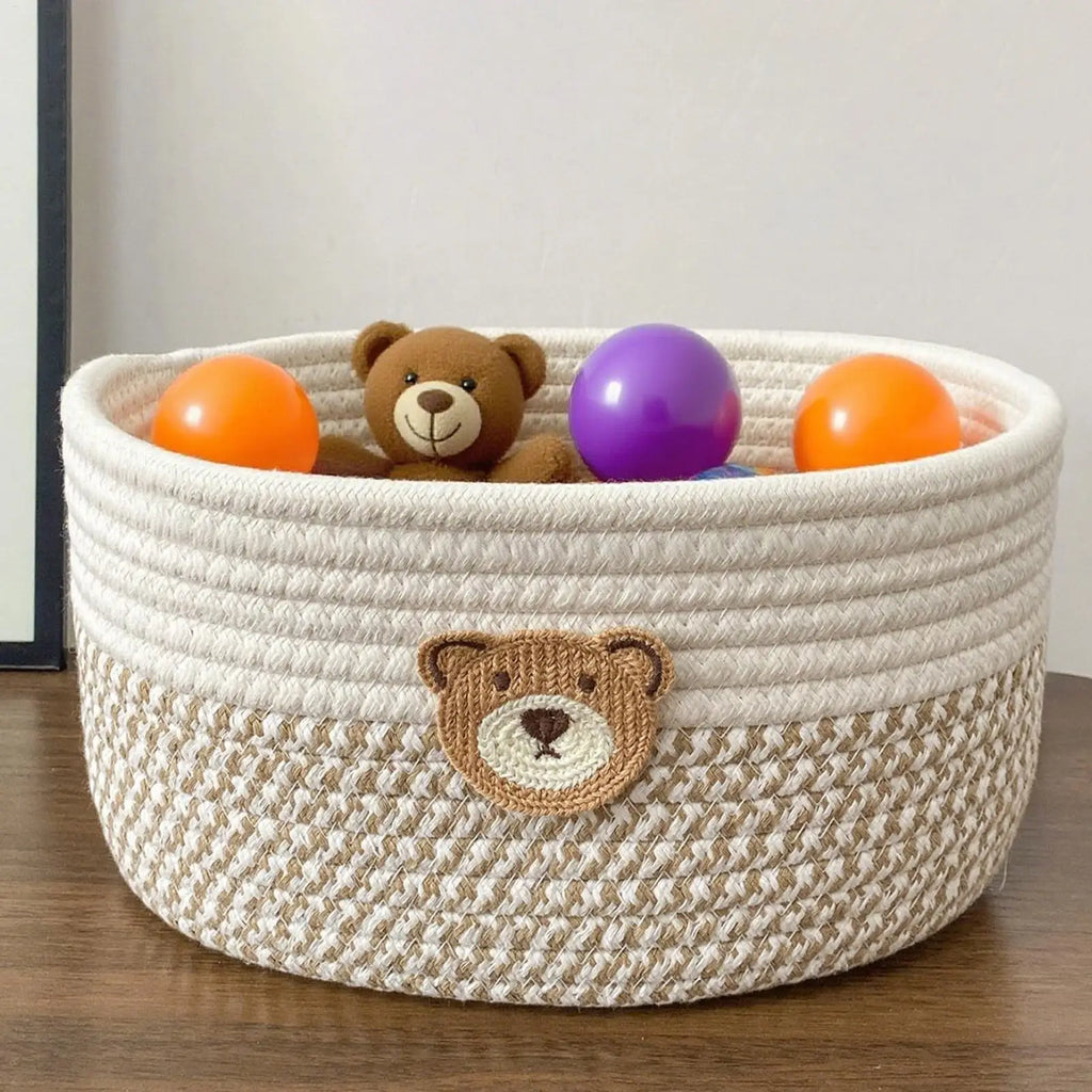 Panier Rangement Corde de Coton — Style Bohème