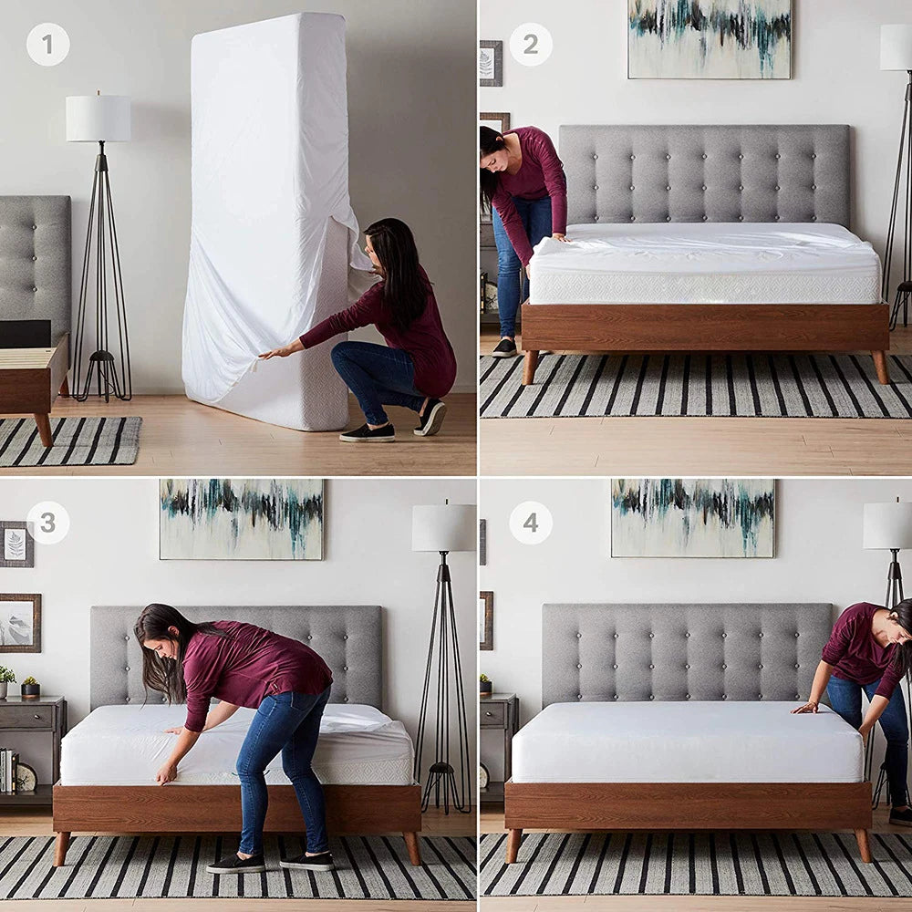 Protège-Matelas 6 Faces Fermeture Éclair — Anti-Acariens