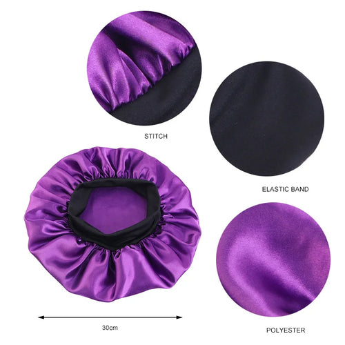 Bonnet de nuit en satin — Protection cheveux afro, tresses & locks