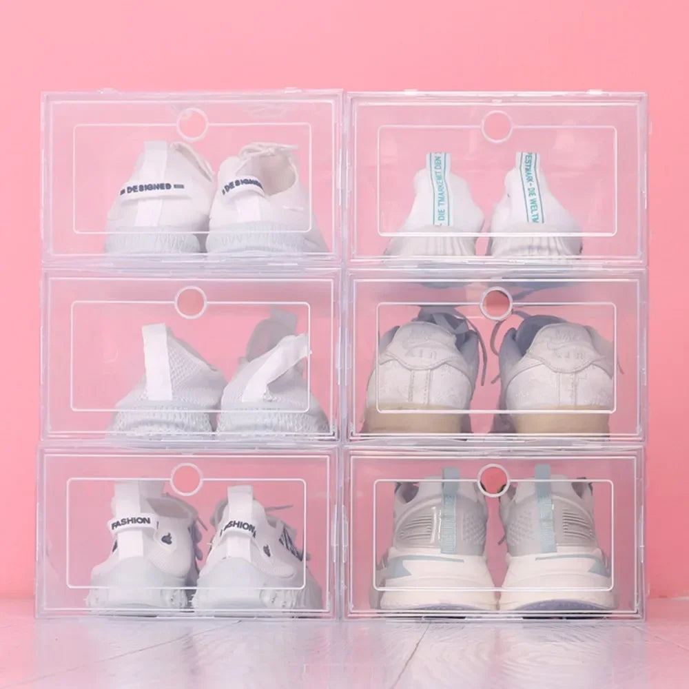 Boîtes à Chaussures Transparentes Empilables — Lot 6pcs