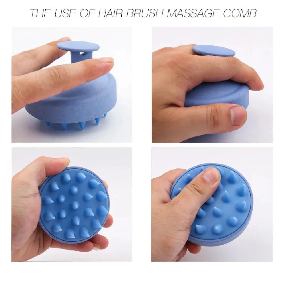 Brosse massante silicone — Cuir chevelu & corps, exfoliante