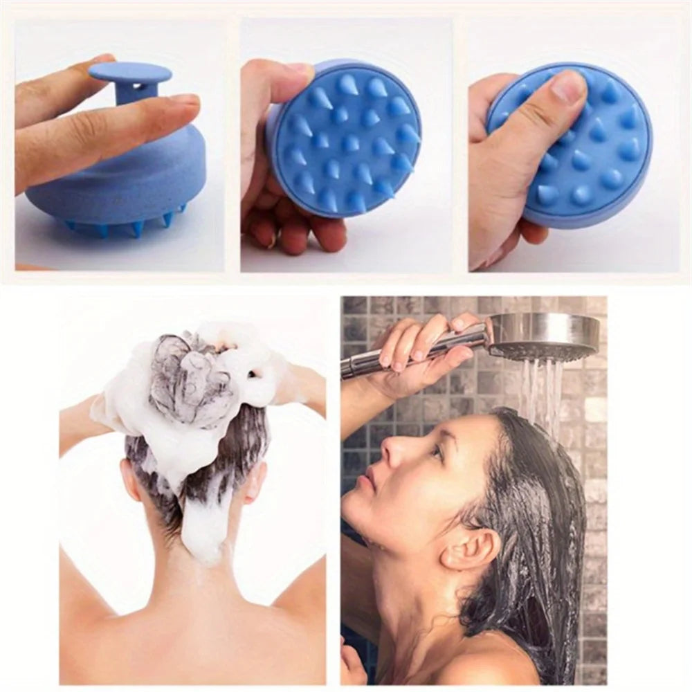 Brosse massante silicone — Cuir chevelu & corps, exfoliante