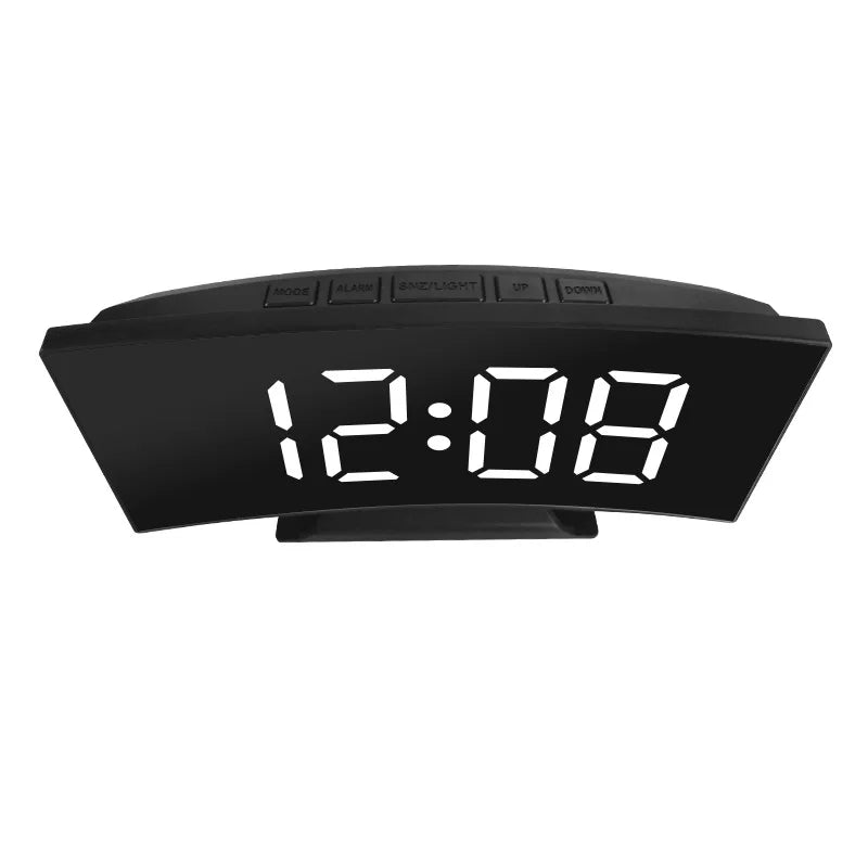 Réveil Digital LED Miroir — Chambre Bureau