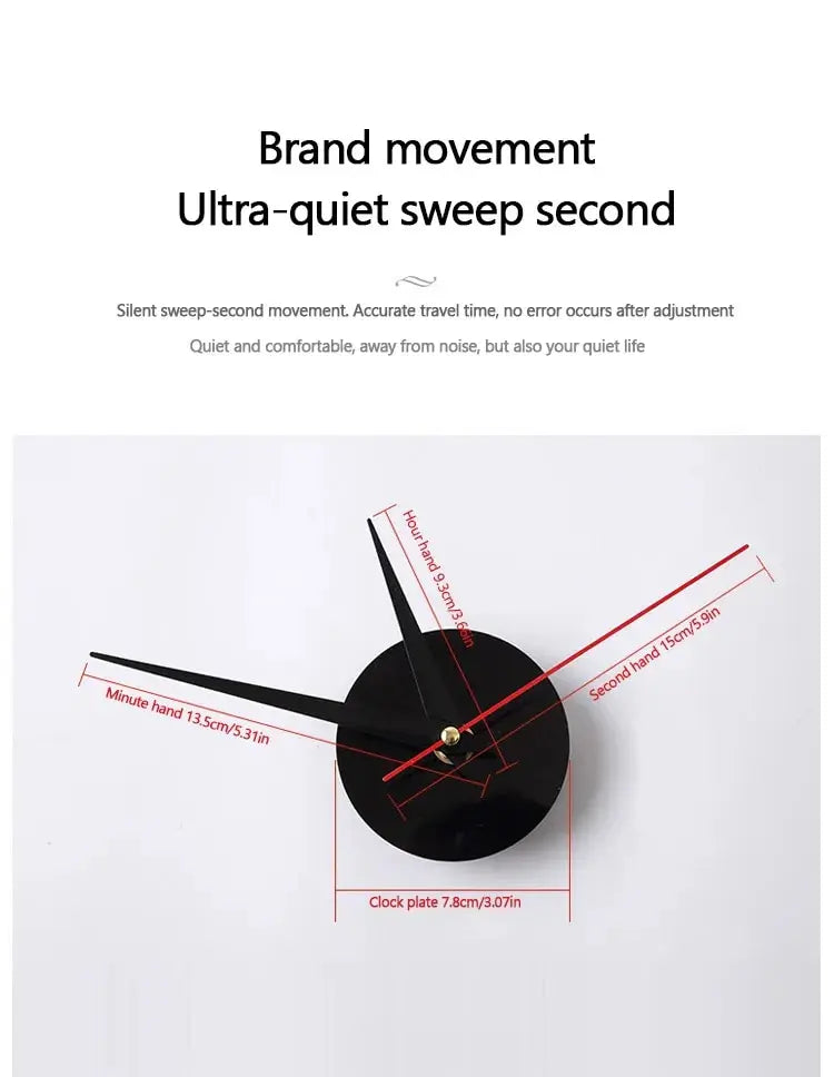 Horloge Murale Silencieuse Lumineuse — Chiffres Phosphorescents, Sans Perçage
