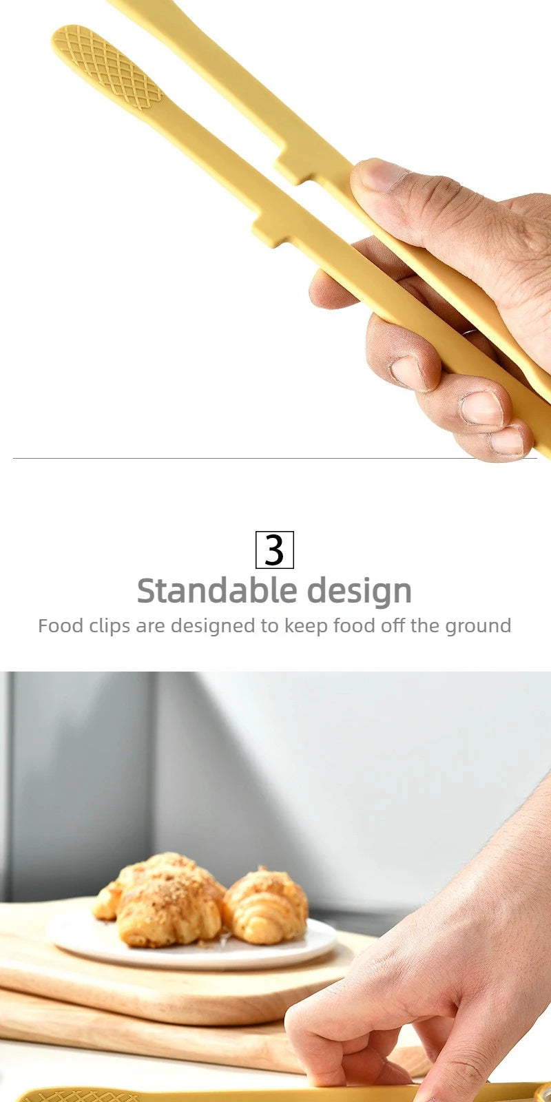 Pince Silicone Cuisine — Toast, Salades & Grillades
