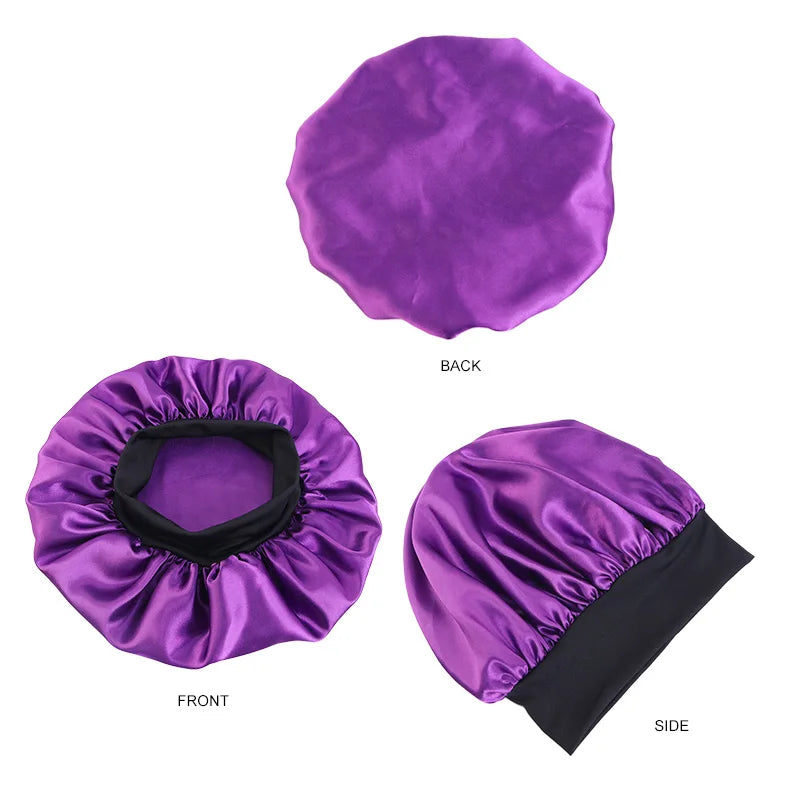 Bonnet de nuit en satin — Protection cheveux afro, tresses & locks