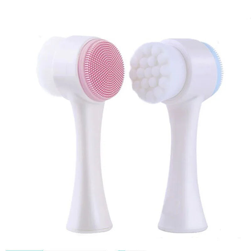 Brosse Nettoyante Visage Silicone — Double Face, Exfoliante