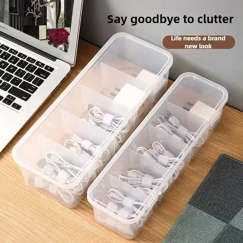 Boîte Câbles Transparente Compartiments Couvercle