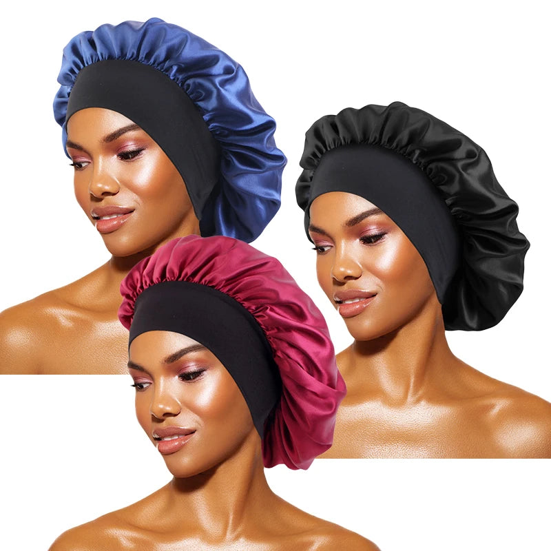 Bonnet de nuit en satin — Protection cheveux afro, tresses & locks